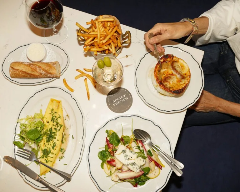 A table at Augie's French in downtown Santa Rosa